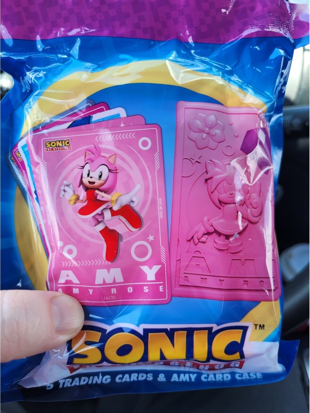 Wendy's Sonic the Hedgehog Amy Rose Trading Cards Card Case Sealed Happy Meal
